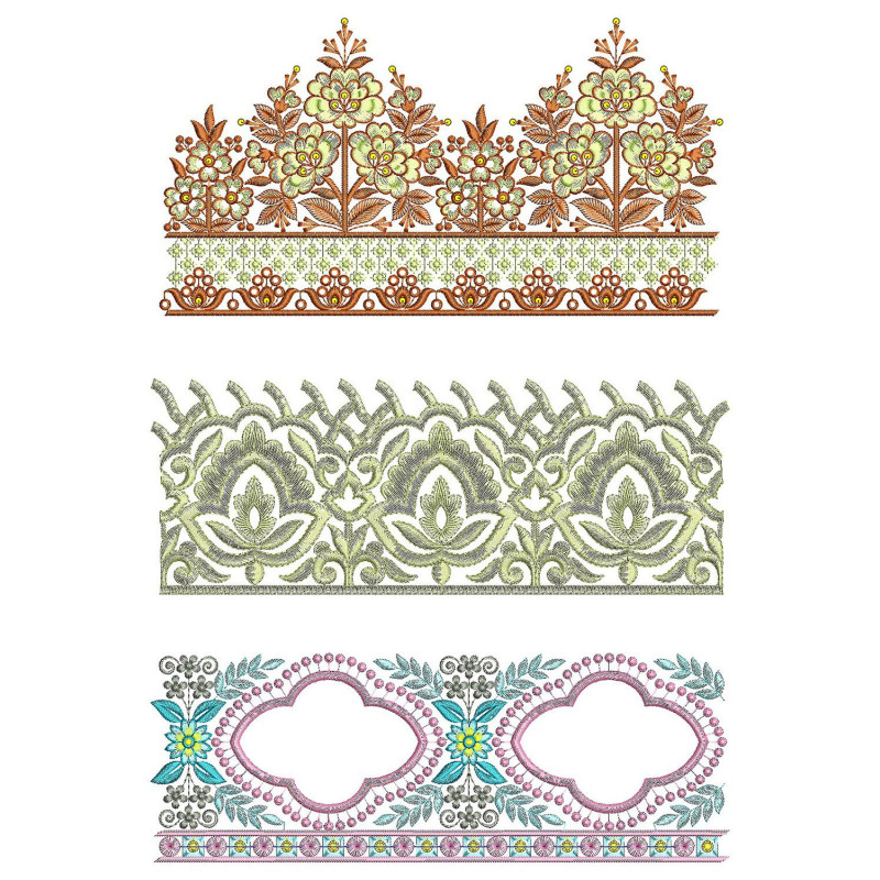 50 Lace Embroidery Designs | June 2021 Bulk Download