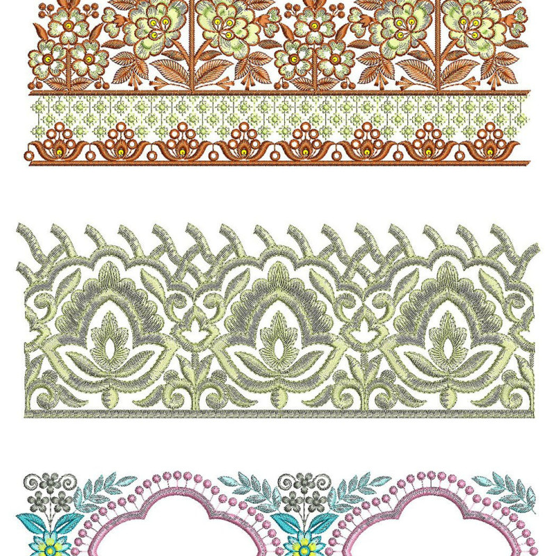 50 Lace Embroidery Designs | June 2021 Bulk Download