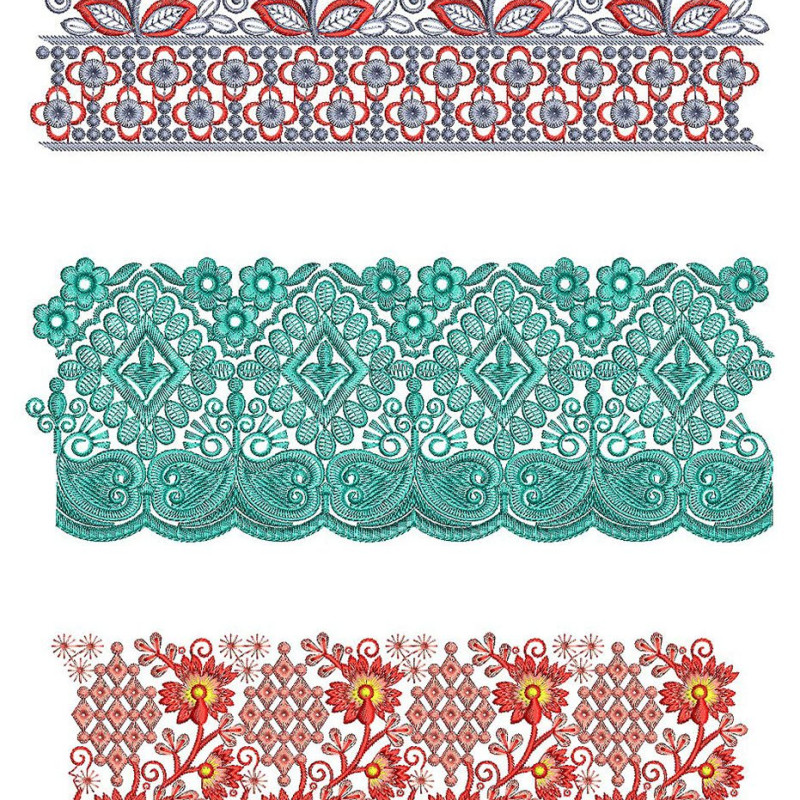 50 Lace Embroidery Designs | June 2021 Bulk Download