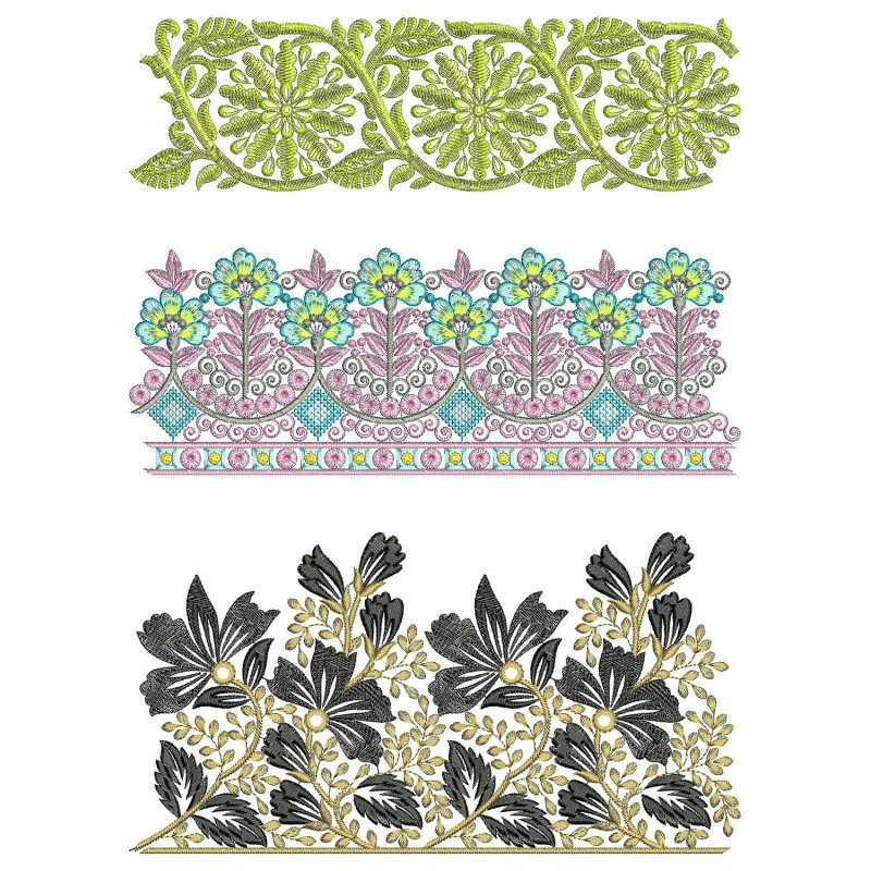 50 Lace Embroidery Designs | June 2021 Bulk Download