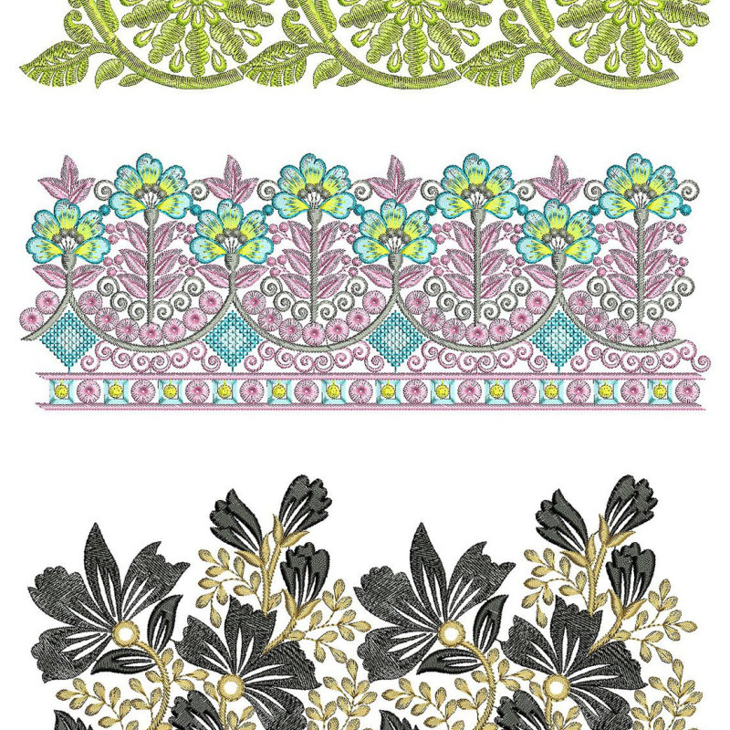 50 Lace Embroidery Designs | June 2021 Bulk Download