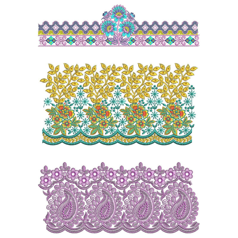 50 Lace Embroidery Designs | June 2021 Bulk Download