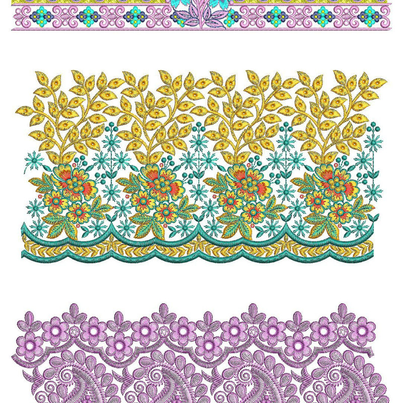 50 Lace Embroidery Designs | June 2021 Bulk Download