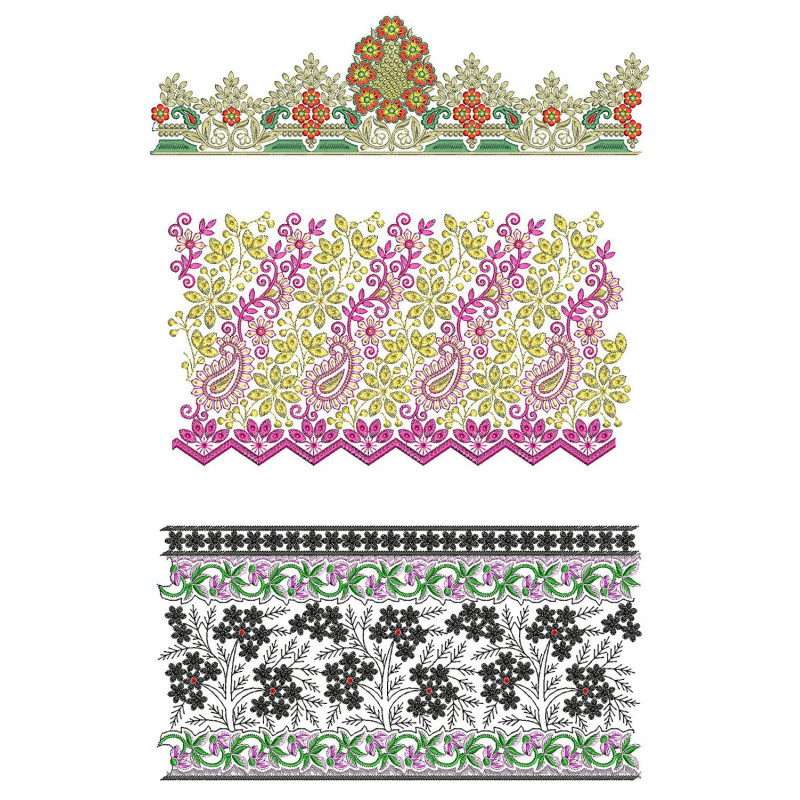 50 Lace Embroidery Designs | June 2021 Bulk Download