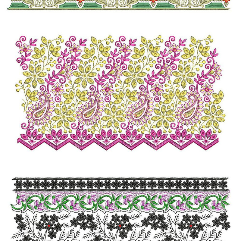 50 Lace Embroidery Designs | June 2021 Bulk Download