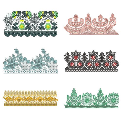 50 Lace Embroidery Designs | April 2021 Bulk Download