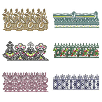 50 Lace Embroidery Designs | April 2021 Bulk Download