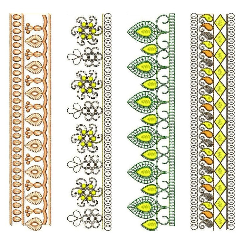 50 Lace Embroidery Designs | December 2020 Bulk Download