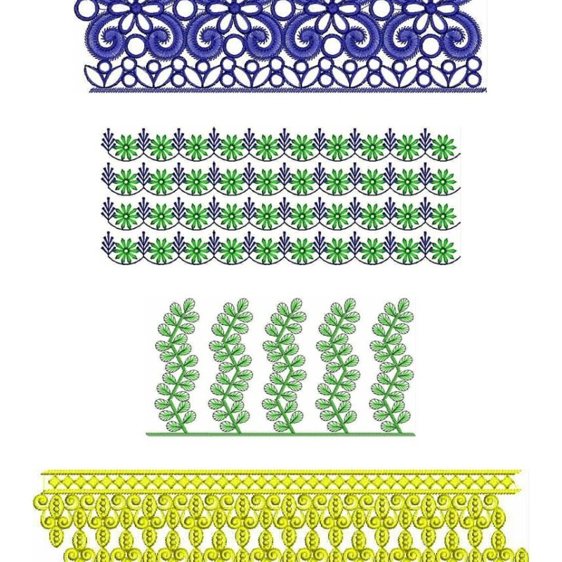 50 Lace Embroidery Designs | November 2020 Bulk Download