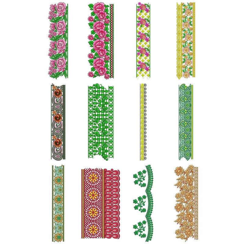 50 Lace Embroidery Designs | January 2021 Bulk Download