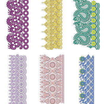 50 Lace Embroidery Designs | March 2021 Bulk Download