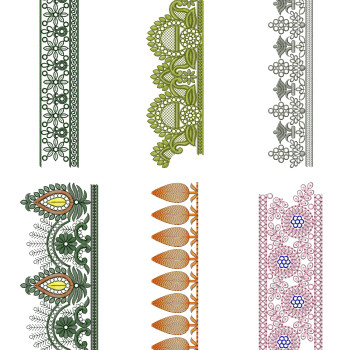 50 Lace Embroidery Designs | March 2021 Bulk Download