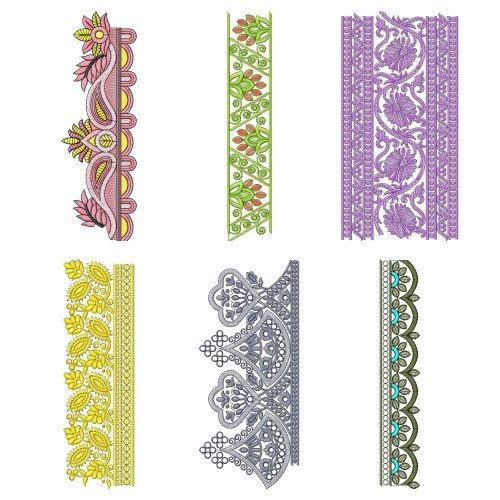 50 Lace Embroidery Designs | March 2021 Bulk Download
