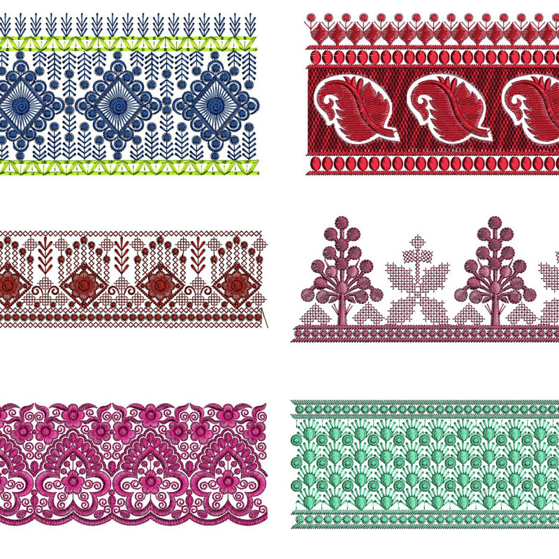 50 Lace Embroidery Designs | August 2021 Bulk Download