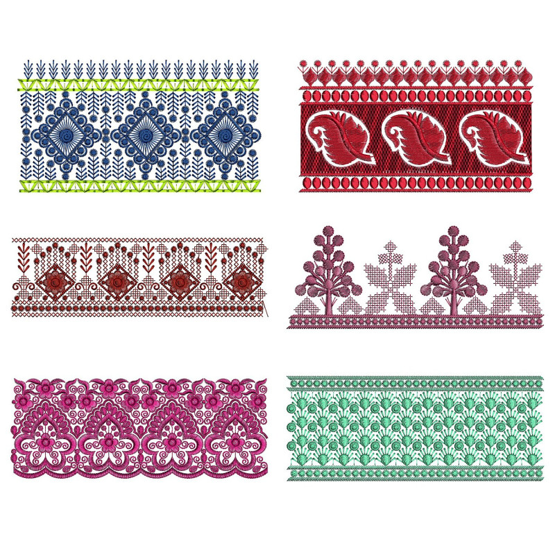 50 Lace Embroidery Designs | August 2021 Bulk Download