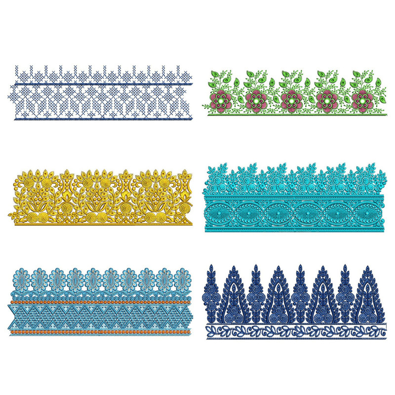 50 Lace Embroidery Designs | August 2021 Bulk Download