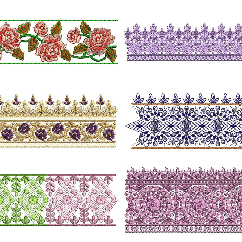 50 Lace Embroidery Designs | August 2021 Bulk Download