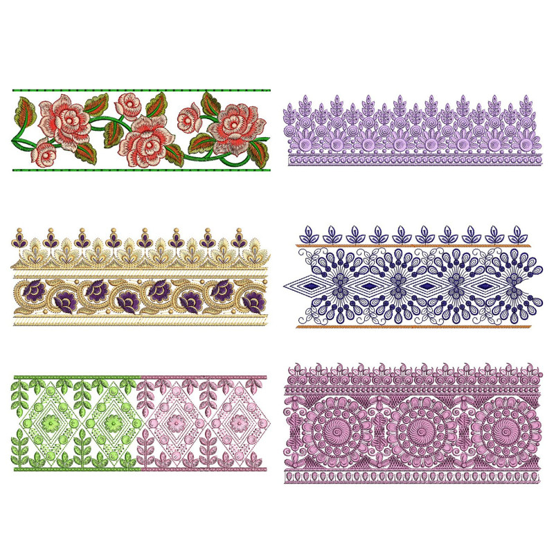 50 Lace Embroidery Designs | August 2021 Bulk Download