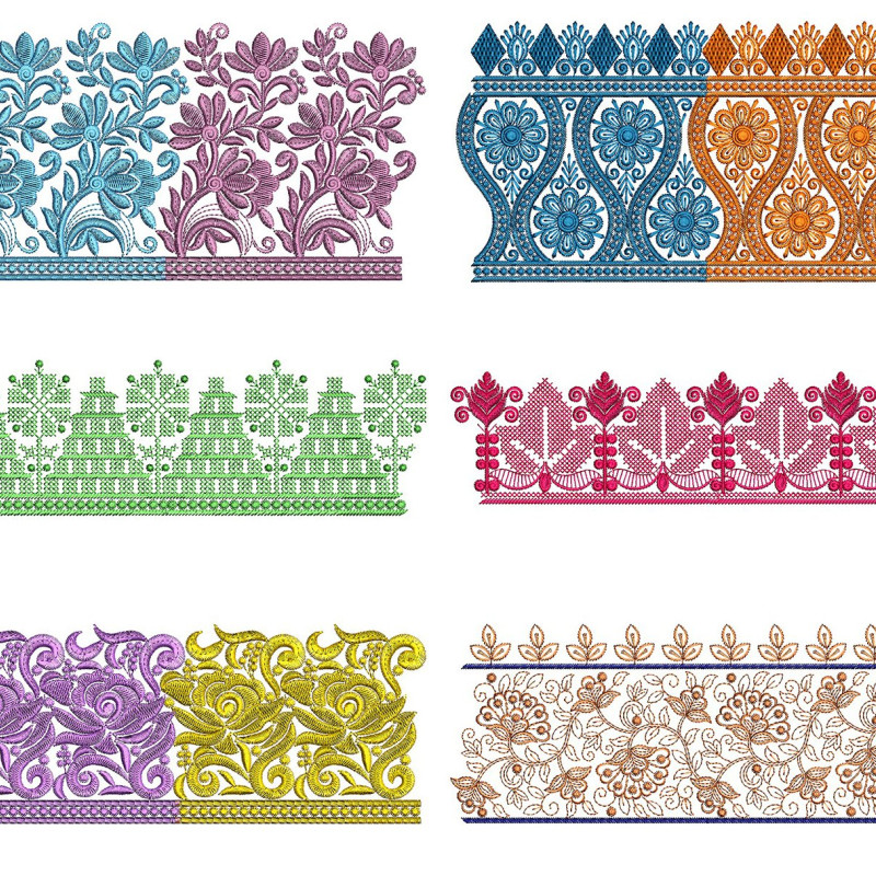 50 Lace Embroidery Designs | August 2021 Bulk Download