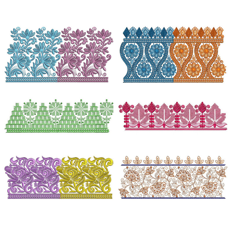 50 Lace Embroidery Designs | August 2021 Bulk Download
