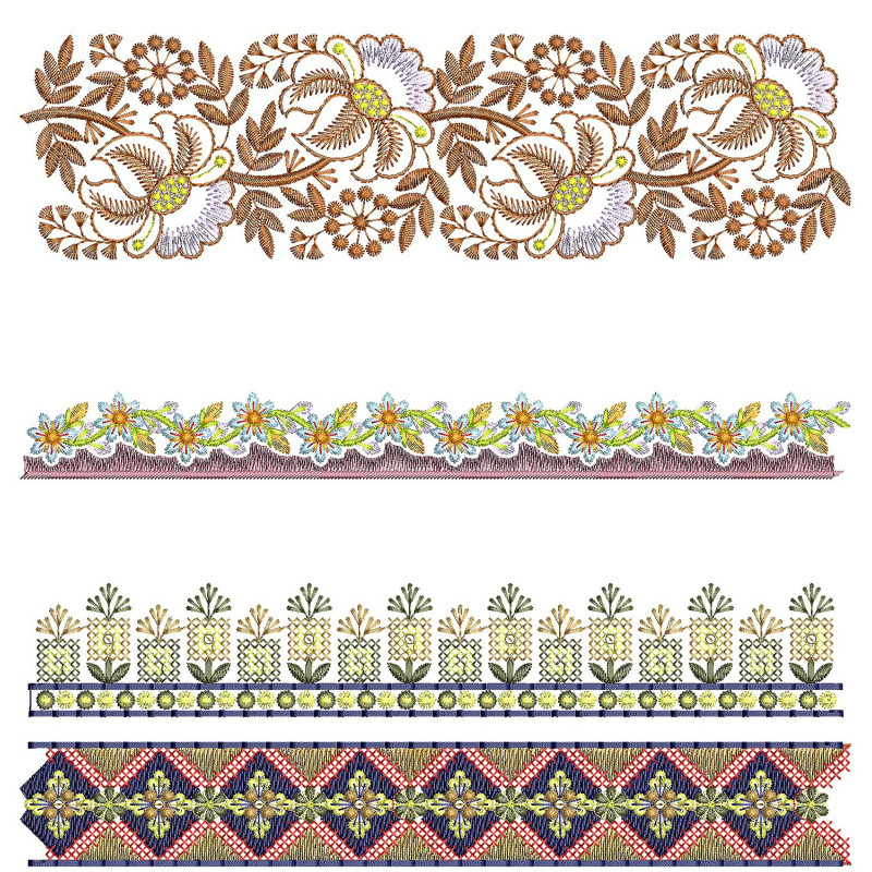 50 Lace Embroidery Designs | July 2021 Bulk Download