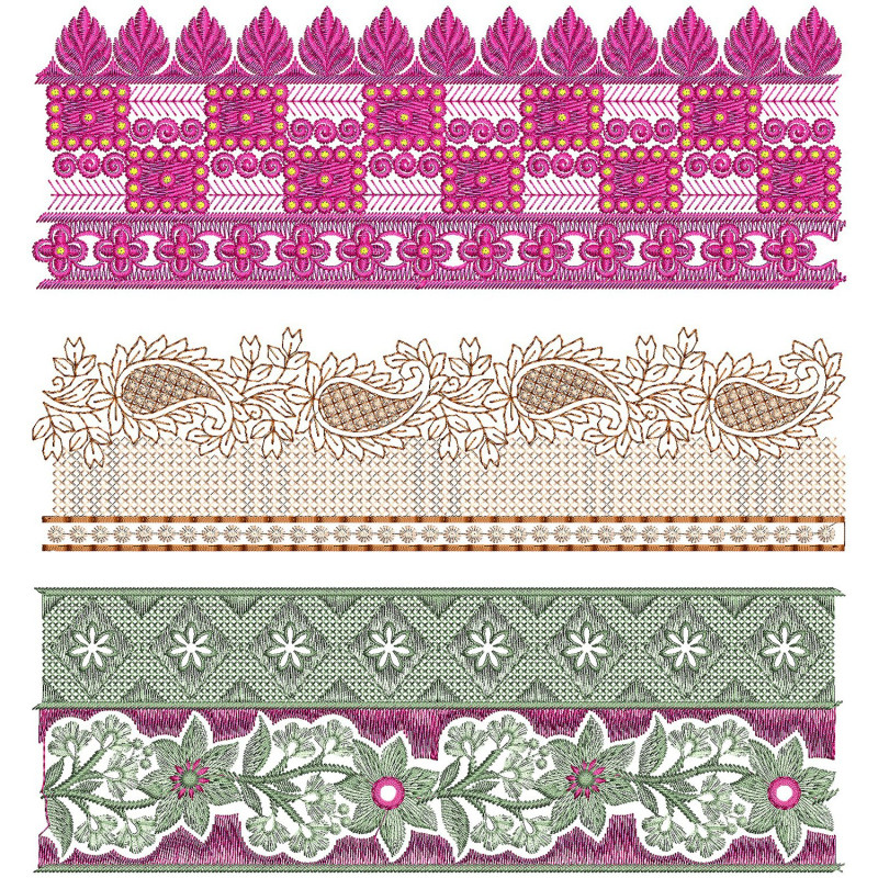 50 Lace Embroidery Designs | July 2021 Bulk Download
