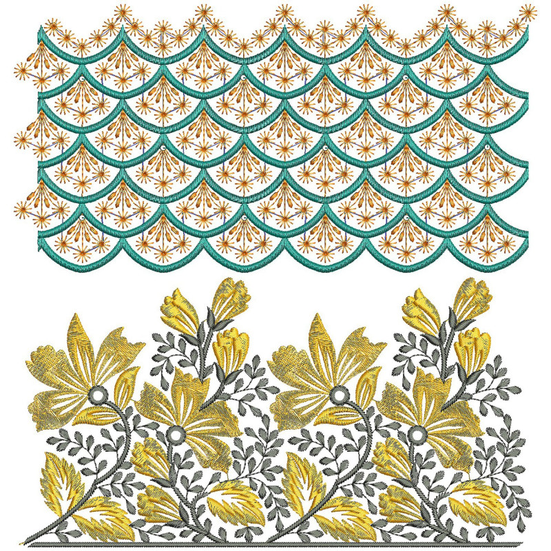 50 Lace Embroidery Designs | July 2021 Bulk Download