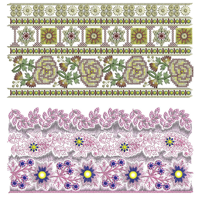 50 Lace Embroidery Designs | July 2021 Bulk Download