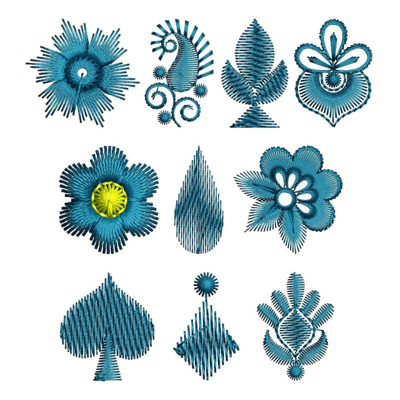 1" X 1" Embroidery Design Bundle