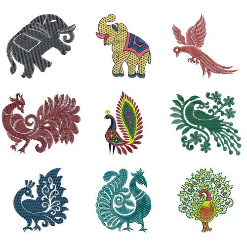 Applique Peacock Design Bulk Download | 50 Designs