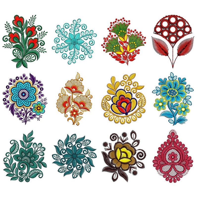 Applique Flower Design Bulk Download | 50 Designs