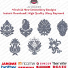 13 Classic Indian Paisley Embroidery Designs Pack for 4x4 Hoop