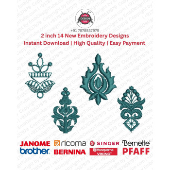 Mini Floral & Foliage Embroidery Design Pack