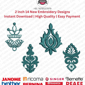 Mini Floral & Foliage Embroidery Design Pack