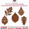 Indian Folk Art 15 Kalamkari Embroidery 5 Inch Design Pack 