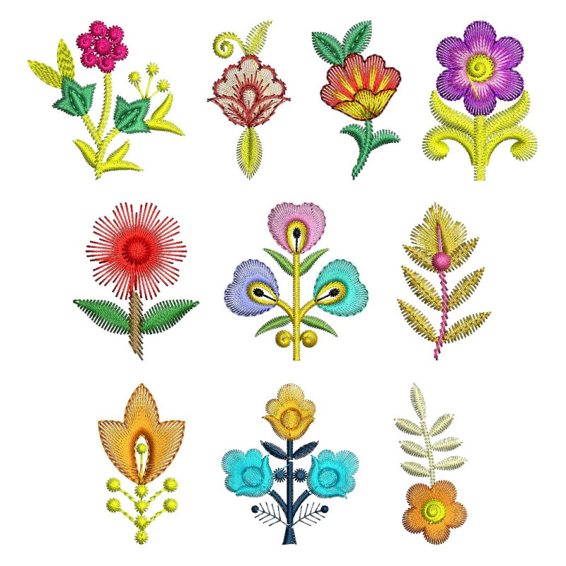 2" X 2" Embroidery Applique Pack