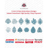 Floral Foliage 13 Ornamental Motif Embroidery 5 Inch Pack