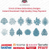 Floral Foliage 13 Ornamental Motif Embroidery 5 Inch Pack