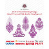 10 Indian Paisley & Teardrop Ornamental Embroidery Pack
