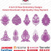 10 Indian Paisley & Teardrop Ornamental Embroidery Pack