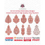 10 Inch Indian Ornamental Crest 10 Leaf Embroidery Designs Set