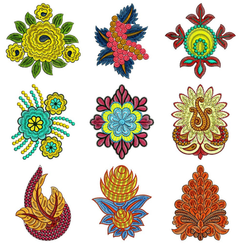 Applique Flowers Design Bulk Download | 50 Designs