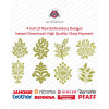 17 Floral Foliage & Geometric Motif Embroidery 4 Inch Pack 