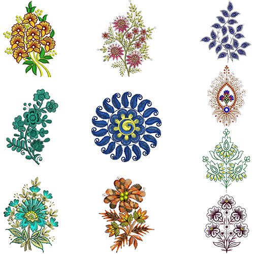 10 Applique Embroidery Designs December 2021 VL-9