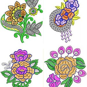 Applique Rose Embroidary Design Bulk Download | 100 Designs