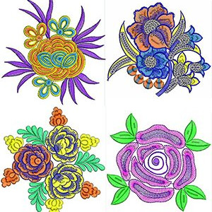 Applique Rose Embroidary Design Bulk Download | 100 Designs