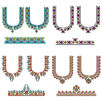Blouse Embroidery Pack Of 10 Designs