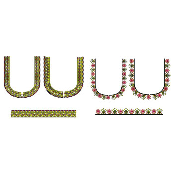 Blouse Embroidery Pack Of 10 Designs