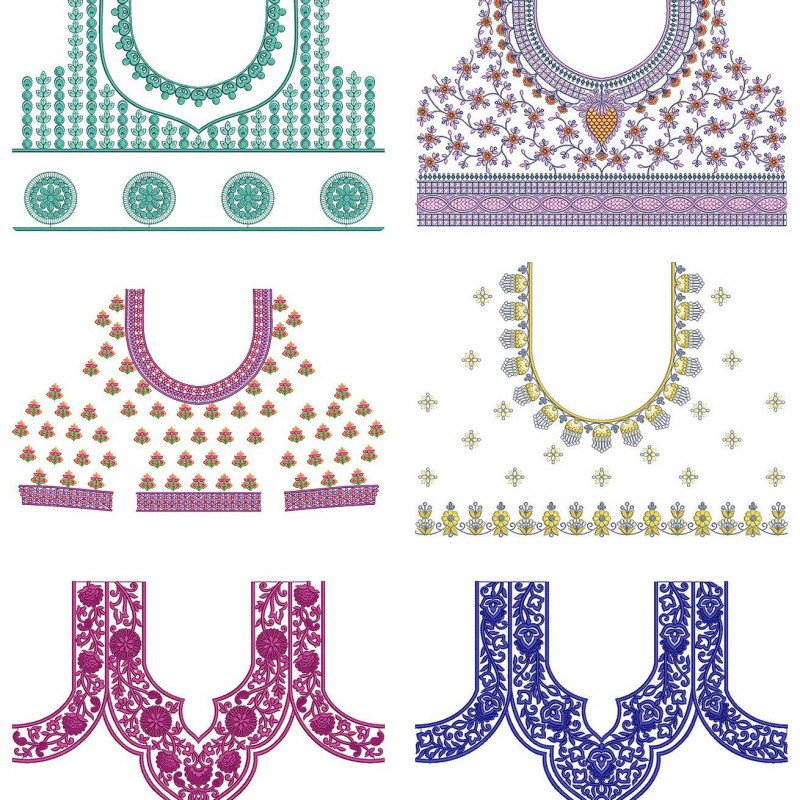 Latest Beautiful Blouse Embroidery Pattern Designs | June 2021 Bulk Download