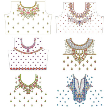 Latest Beautiful Blouse Embroidery Pattern Designs | June 2021 Bulk Download